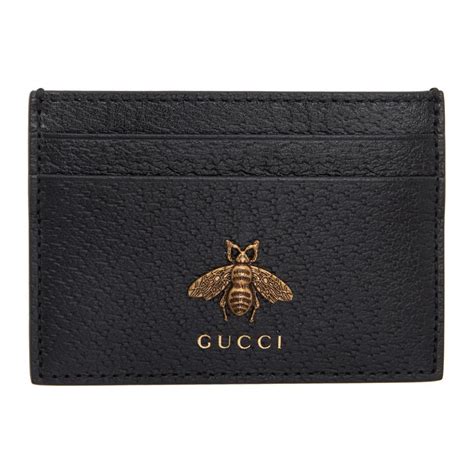 gucci card holder with bee